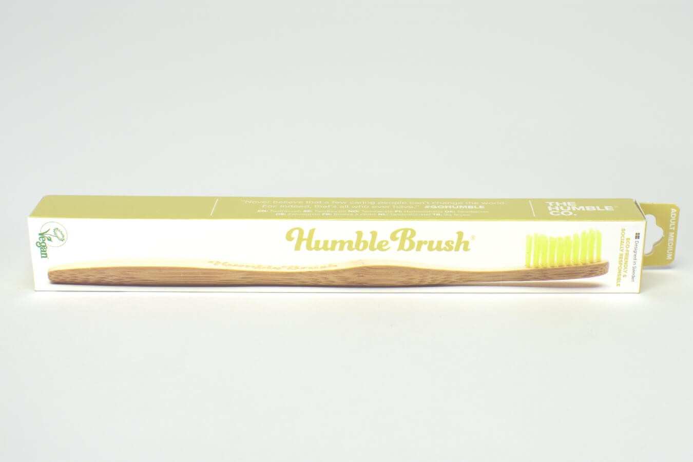 Humble Bambuszahnbürste med. gelb