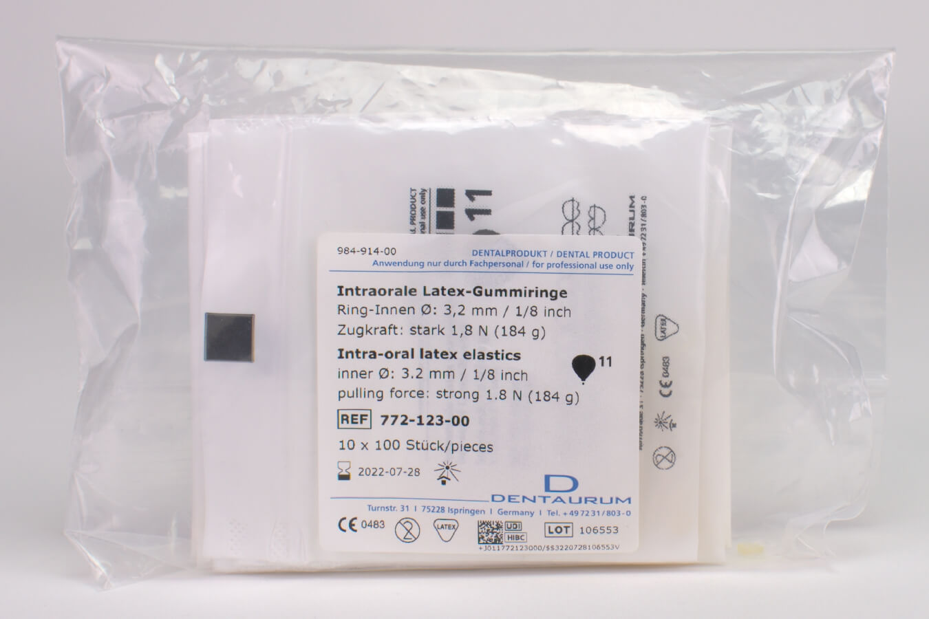 Latexringe Int. 3,2mm/1,8N 1000St