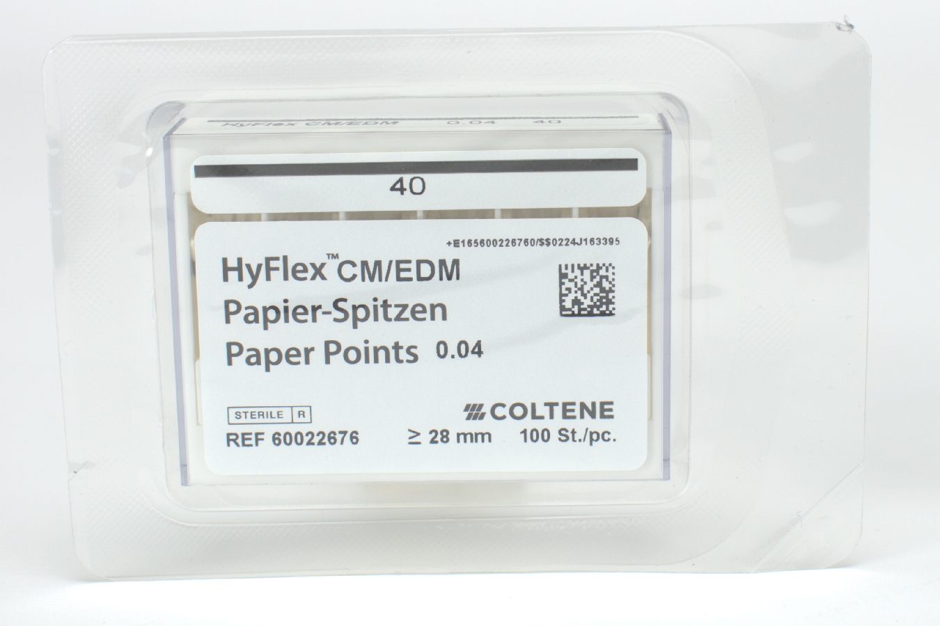 HyFlex CM+EDM Papiersp. 40/.04 100 Stück