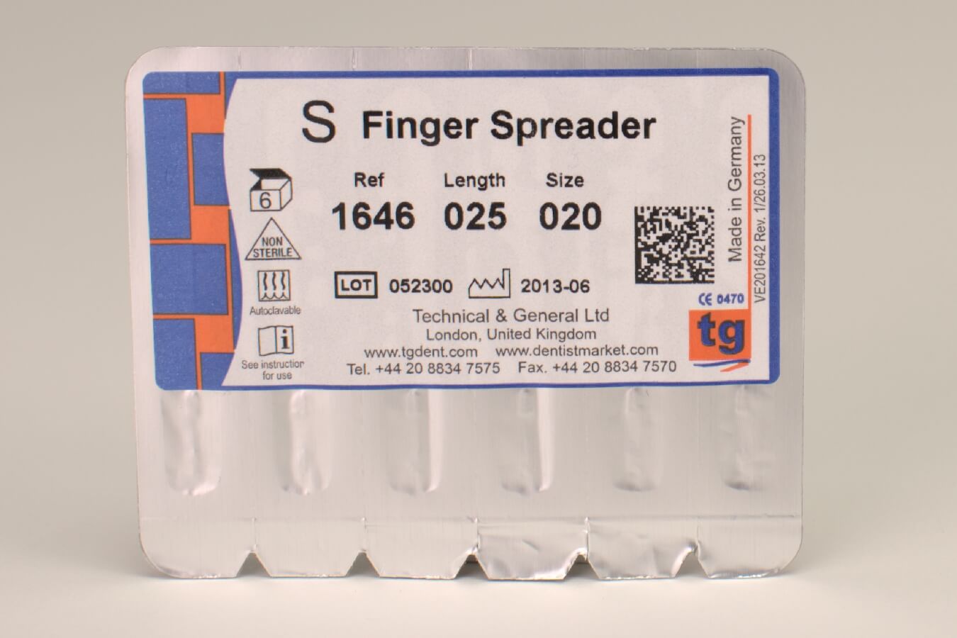 tg Finger Spreader 25mm Size 020 6pcs