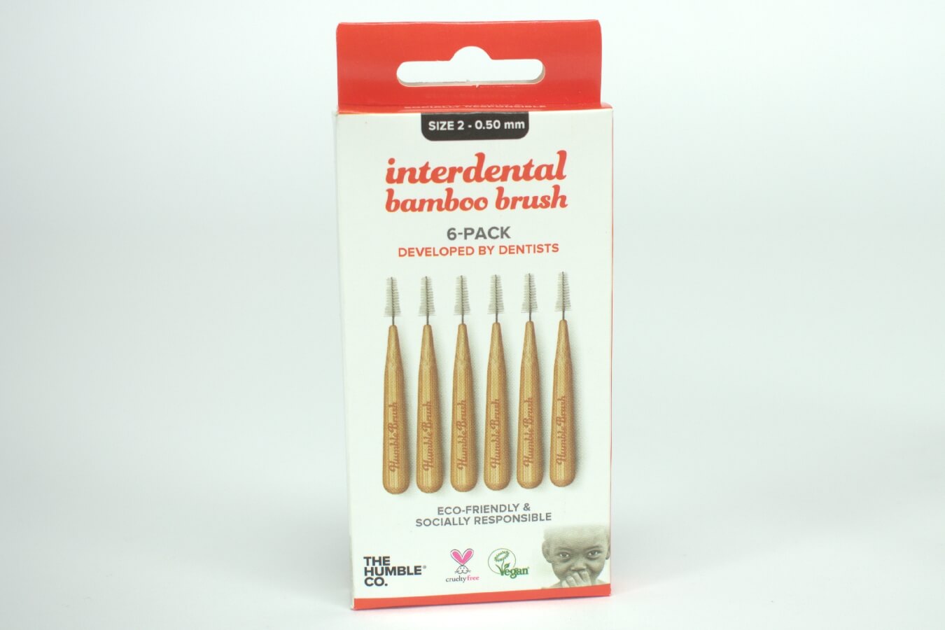 Humble ID Bürste Bambus 2-0,5mm rot 6 Stück