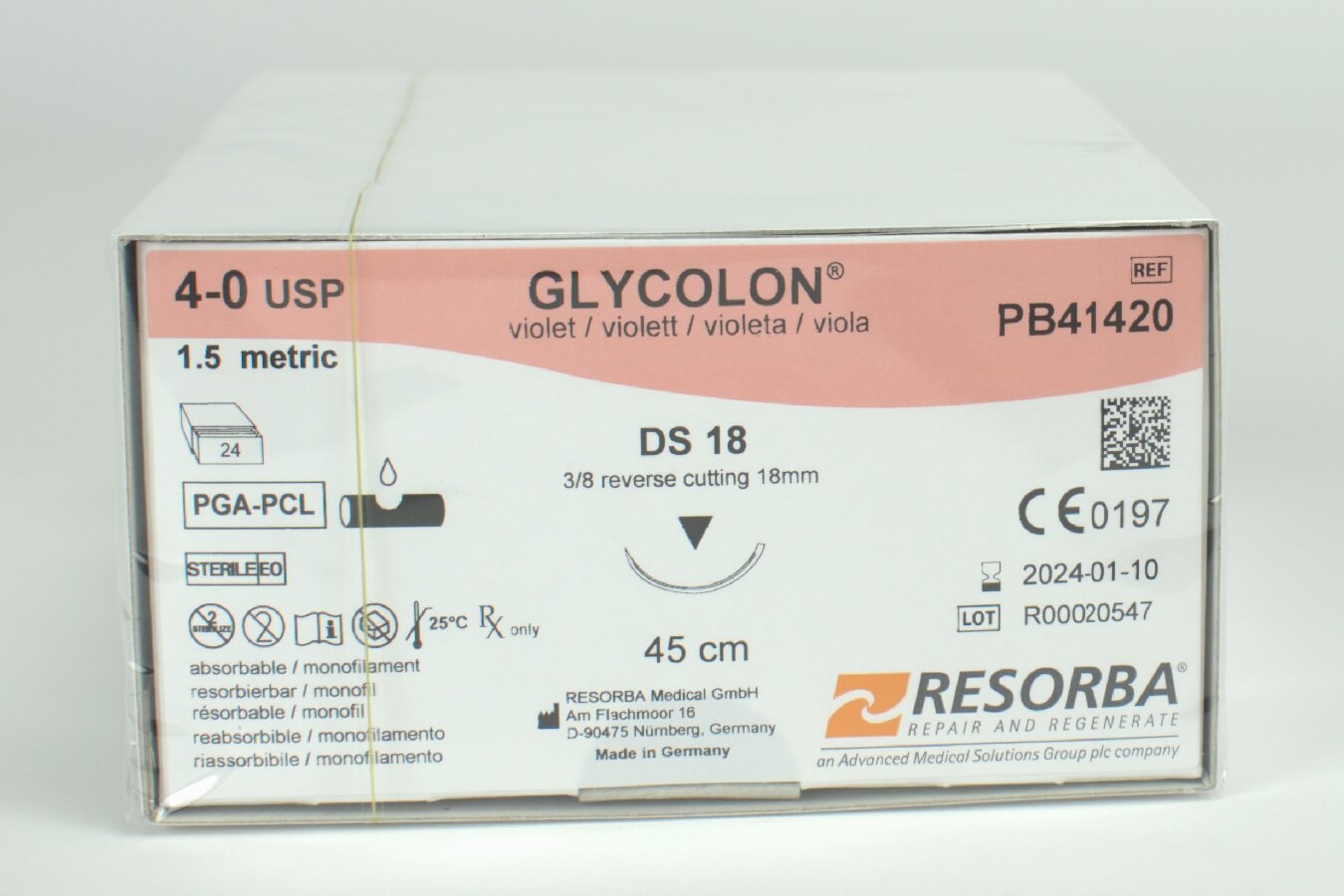 Glycolon violett 4/0 DS18