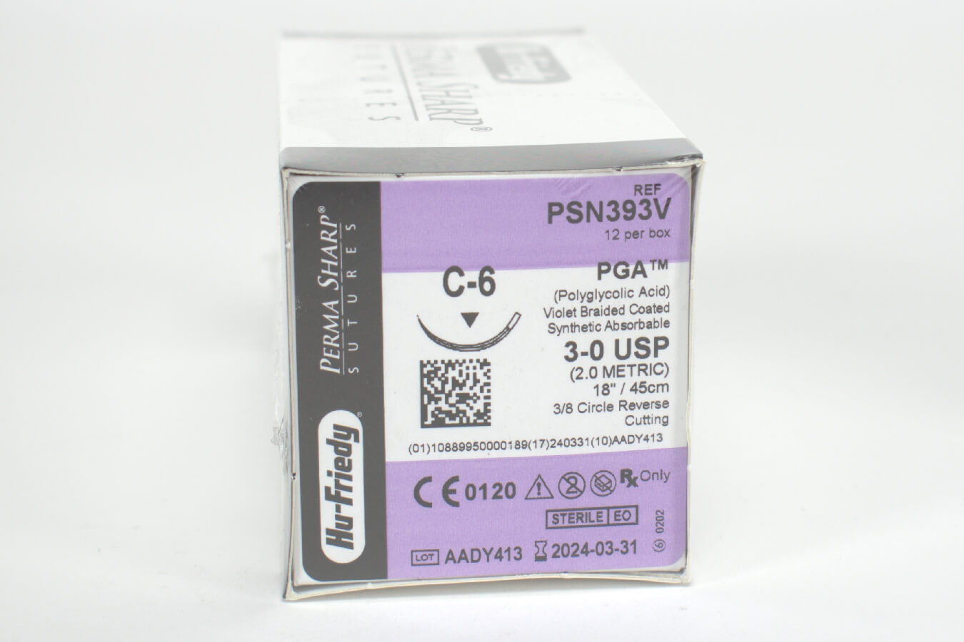 Nahtmaterial PGA 3-0 PSN393V, 12 Stück