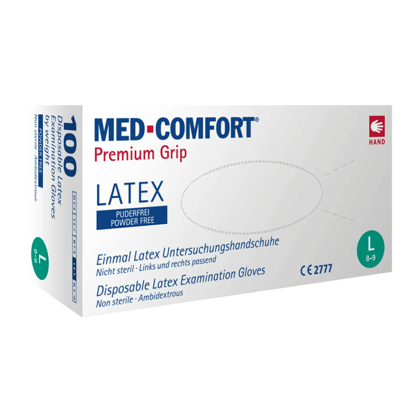 Med-Comfort Premium Grip Latex puderfrei XL 100 Stück