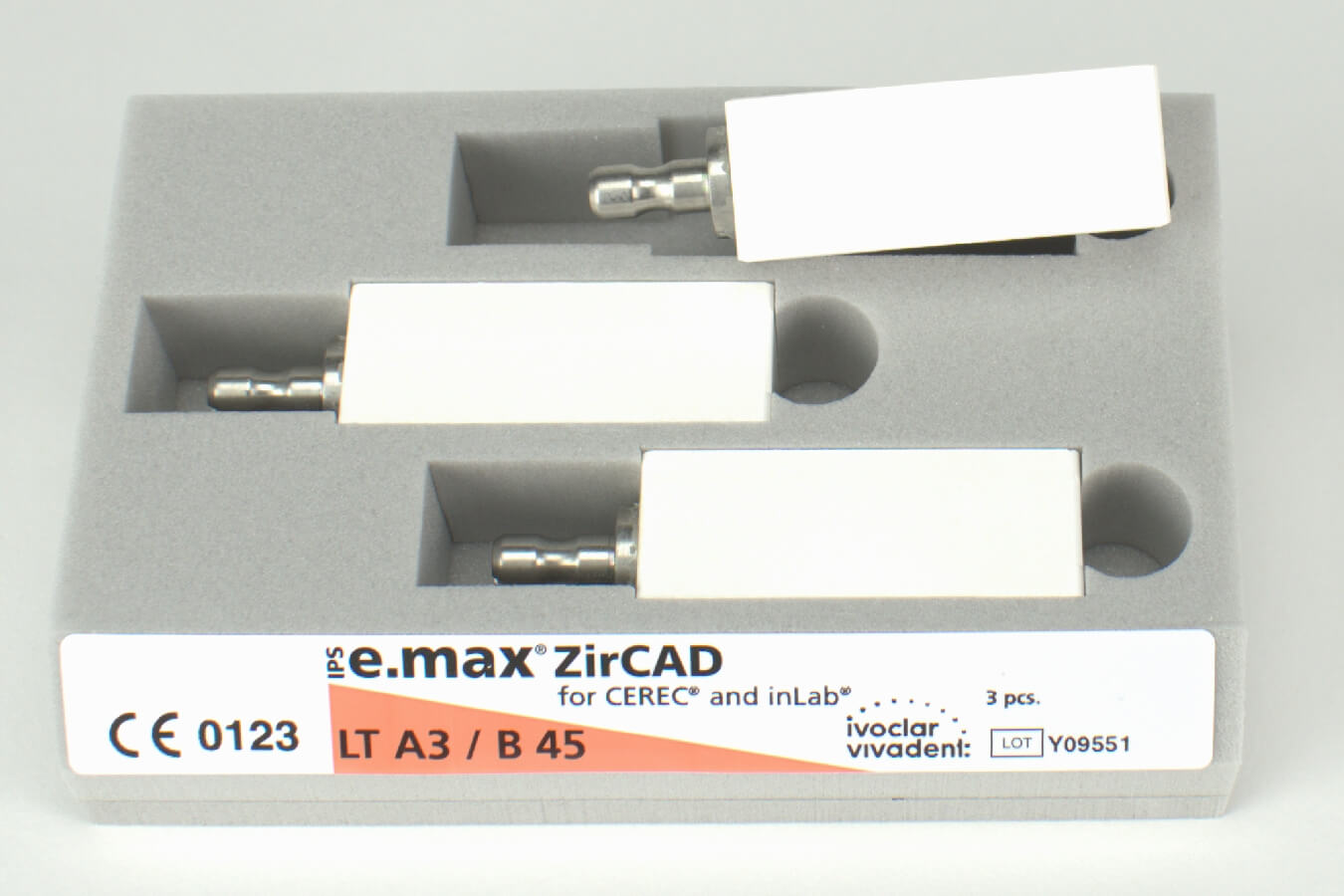 IPS e.max ZirCAD CER/inLab LT A3 B45 3 Stück