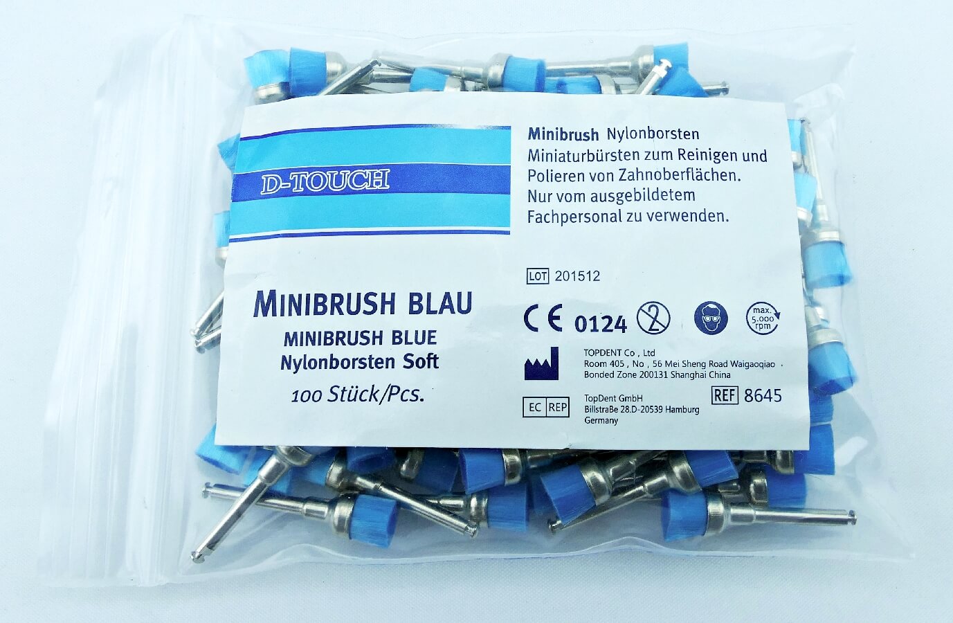d-touch ZR Bürste S mini Nyl. blau 100 Stück