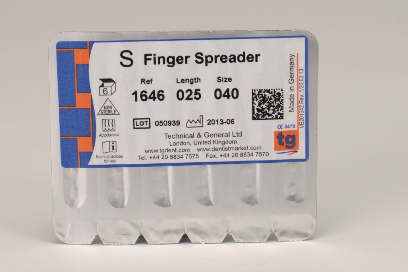 tg Finger Spreader 25mm Size 040 6pcs