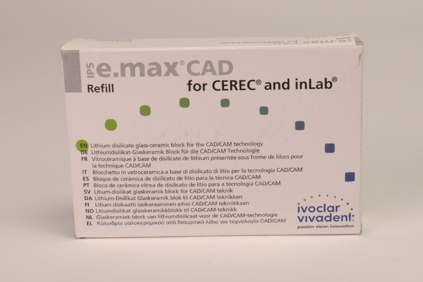 IPS e.max CAD Cer/inLab LT A3,5 A16L 5 Stück