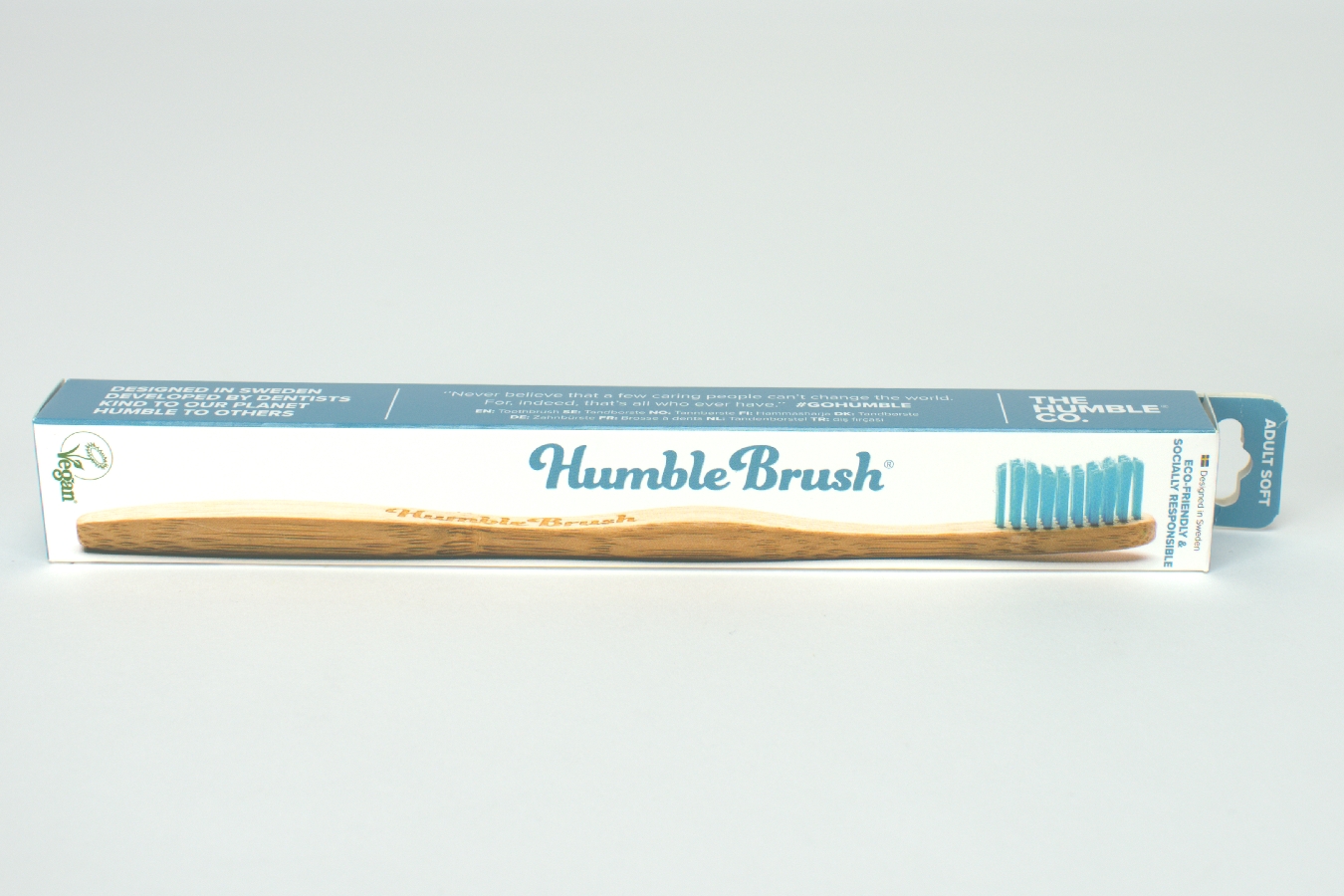 Humble Bambuszahnbürste soft blau