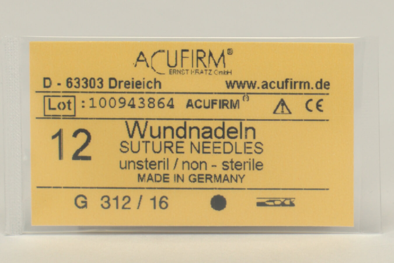 Wundnadeln Acufirm G 312/16 Dtz