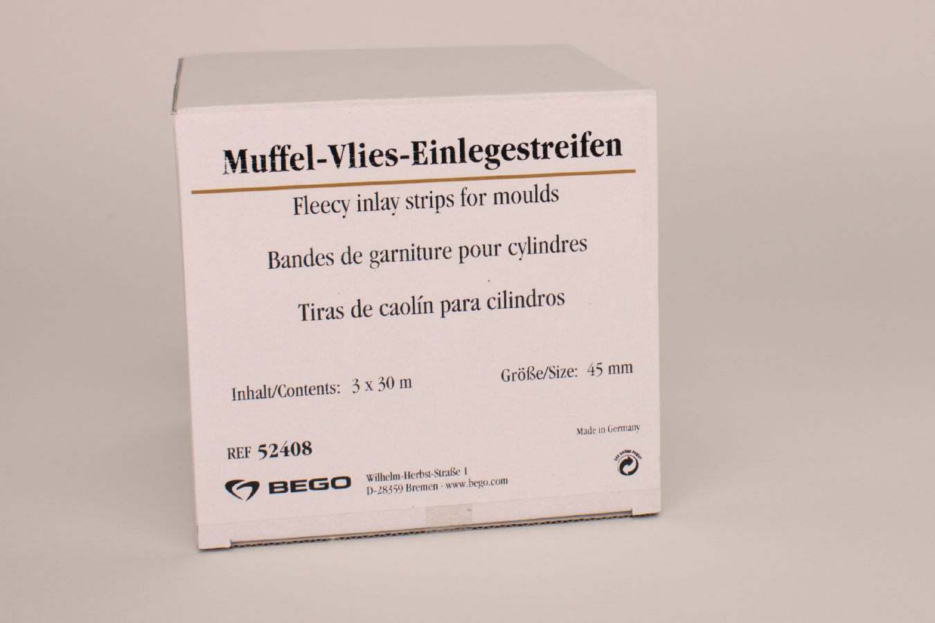Muffel-Vlies-Einlagestreifen 45mm  Pa