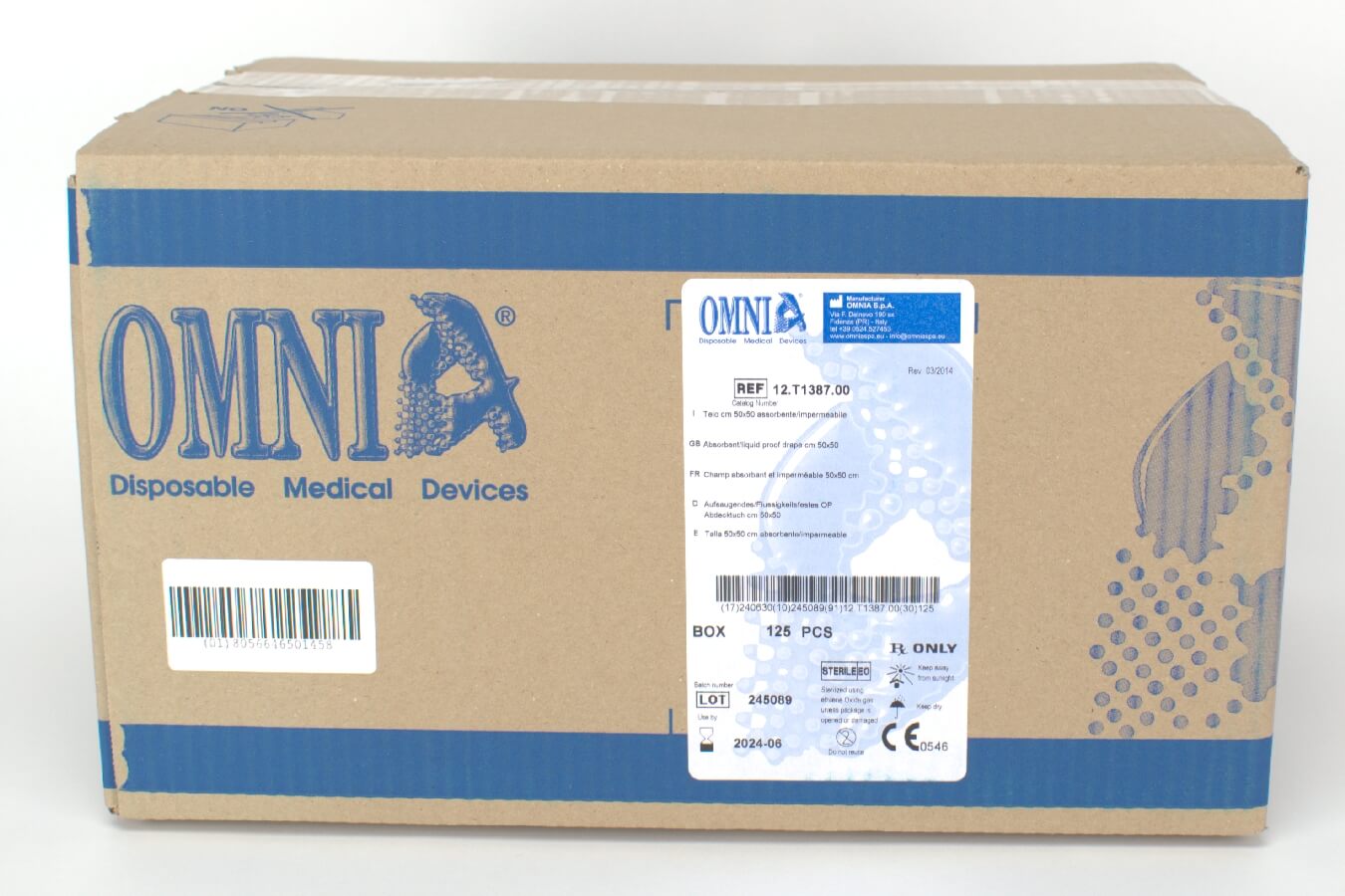 Omnia OP Abdecktuch 50x50 h-blau 125 Stück