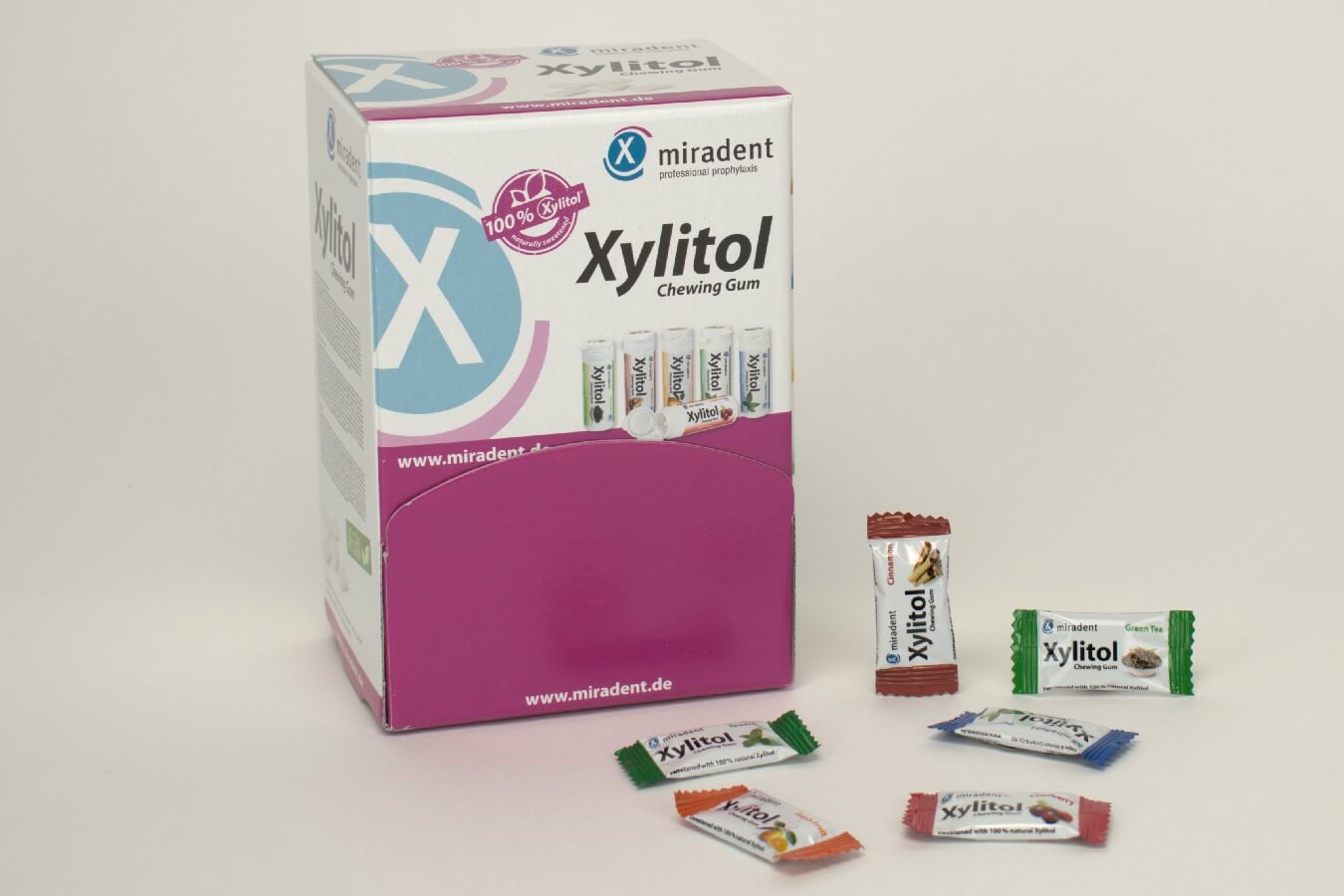miradent Xylitol Gum 6-F sort. 200St
